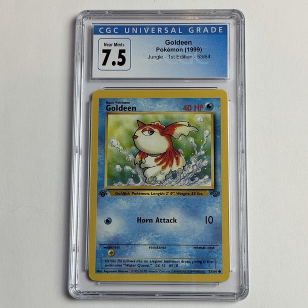 Pokemon Goldeen 1st Edition Jungle 53/64 CGC 7.5 TCG 1999‎ Pokemon WotC Vintage